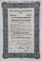 Dürener Metallwerke A.G. Berlin - 1943  - 4 % Schuldverschreibung - Autres & Non Classés