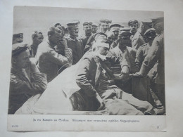 PHOTO ANCIENNE ( 30 X 23,5 Cm) - Transport D'un Aviateur Anglais Blessé - Guerre, Militaire