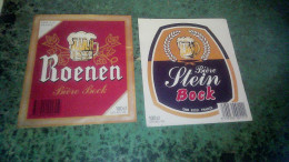 Lot X  2 Etiquettes Différentes De Bière De France Marque Roenen Bière Bock  Et Bière Stein Bock - Bière