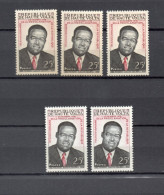 HAUTE VOLTA  N° 70  CINQ EXEMPLAIRES   NEUF SANS CHARNIERE  COTE 3.50€    PRESIDENT - Haute-Volta (1958-1984)