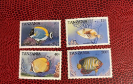 TANZANIE 1993 4v Neuf  MNH **  YT 491A / 491D Marine Fish Pez Fish Peixe Fisch Pesce Poisson TANZANIA - Peces