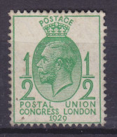 Great Britain 1929 Mi. 170, ½ Pence King George V. UPU Weltpostverein Congress, London, MH* (2 Scans) - Nuevos