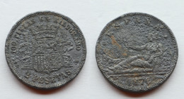 FALSO D'EPOCA !!! SPAGNA 2 PESETAS 1870 !!! - Andere & Zonder Classificatie