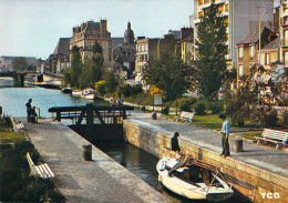 35 - Rennes - Sur Le Canal De L'Ile De Rance, L'Ecluse - Le Quai Saint Cast, Le Clocher De L'église Saint Etienne - Rennes