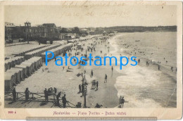 229548 URUGUAY MONTEVIDEO VISTA DE LA PLAYA POCITOS BEACH BAÑOS MIXTOS BREAK POSTAL POSTCARD - Uruguay