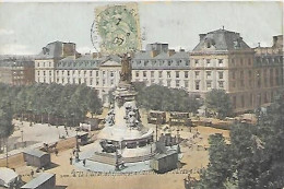 CPA Paris Place De La République & Caserne Du Château D'Eau - District 03