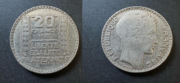 20 Francs Turin 1933 - Argent - Réf, P 15 - 20 Francs