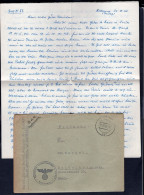 GERMANY 1942 Feldpost Cover & Letter From Netherlands To Heidelberg  (p1284-j) - Covers & Documents