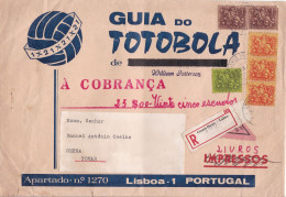 Guia Do TOTOBOLA De William PATTERSON 1965 / Grande Carta Registada - PORTUGAL / Rare Raro !!! - Covers & Documents
