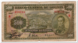 BOLIVIA,500 BOLIVIANOS,L.1928,P.134,FINE - Bolivien