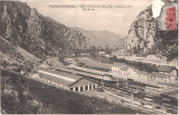 FR66 VILLEFRANCHE DE CONFLENT - La Gare- Train Wagons - Autres & Non Classés