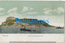 229552 GIBRALTAR ROCK FROM COMMERCIAL MOLE & SHIP POSTAL POSTCARD - Gibilterra