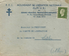 FRANCE ANNEE 1945 FFI Ex M.U.R LIMOGES 3 V 1945 TP N°694 TB  - Liberación