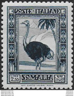 1932 Somalia Struzzo Lire 2,55 Ardesia 1v. MNH Sassone N. 180 - Somalie