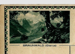 Carte Illustrée Obl. N° 122 - 005 ( BRAUNWALD ( Glarus ) Obl. Avenches - 19/06/ - Entiers Postaux