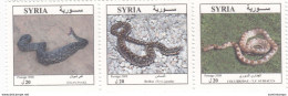 Syria 2008 ,snakes Strp Of 3 Sets Compl.set MNH ,nice Topical Set - Siria