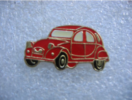 Pin's 2CV Citroen De Couleur Rouge - Citroën