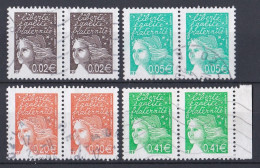 France  2000 - 2009  Y&T  N °  3444   3445   3347   Et  3448  En Paire Oblitérée - Used Stamps