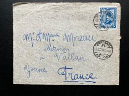 ENVELOPPE EGYPTE / PORT SAID POUR VALLAN YONNE FRANCE / 1933 - Storia Postale