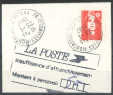 FRANCE -1994, MARIANNE STAMP WITH NICE POSTAL FRANKING, USED. - Gebraucht
