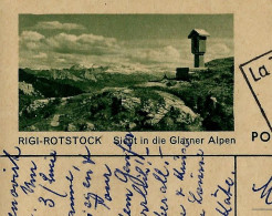 Carte Illustrée Obl. N° 182 - 0308 ( RIGI - ROTSTOCK - Sicht In Die Glarner Alpen ) Obl. La Tour De Peitz - 16/09/1951 - Interi Postali