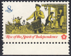 !a! USA Sc# 1479 MNH SINGLE W/ Bottom Margin - American Bicentennial: Drummer - Unused Stamps