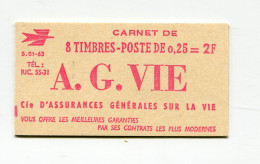 !!! 25C MARIANNE DE DECARIS, CARNET 1263 C1 NEUF ** - Antiguos: 1906-1965