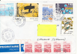 France Registered Cover With More Stamps Sent To Lithuania 26-9-1995 - Briefe U. Dokumente