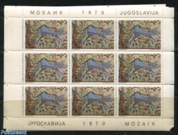 Yugoslavia 1970 Mosaics 6 M/ss, Mint NH, Art - Paintings - Ungebraucht