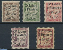 Lebanon 1924 Postage Due 5v, Overprints, Unused (hinged) - Líbano