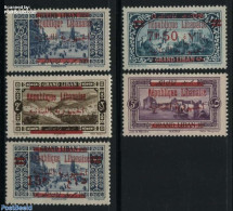 Lebanon 1928 Overprints 5v, Unused (hinged) - Liban