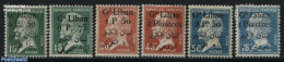 Lebanon 1924 Overprints 6v, Unused (hinged) - Líbano