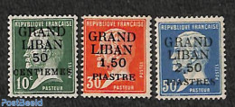 Lebanon 1924 Overprints 3v, Unused (hinged) - Líbano