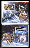 Djibouti 1986 Space Exploration 2 S/s Imperforated, Mint NH, Transport - Space Exploration - Yibuti (1977-...)