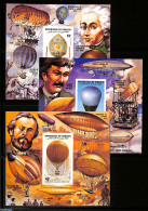 Djibouti 1983 Aviation Bi-centenary 2 S/s Imperforated, Mint NH, Transport - Balloons - Montgolfières