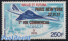 Wallis & Futuna 1977 Concorde Flight Overprint 1v, Mint NH, Transport - Concorde - Aircraft & Aviation - Concorde