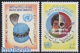 United Arab Emirates 1996 Anti Drugs 2v, Mint NH, Health - Health - Other & Unclassified