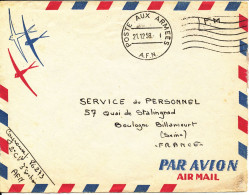 France Air Mail Cover POSTE AUX ARMES 21-12-1958 - Cartas & Documentos