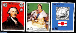 Paraguay 1981 Events 3v, Mint NH, History - American Presidents - Kings & Queens (Royalty) - Philately - Königshäuser, Adel