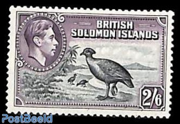 Solomon Islands 1939 2Sh6p, Stamp Out Of Set, Unused (hinged), Nature - Birds - Salomon (Iles 1978-...)