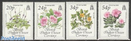 British Indian Ocean 1993 Christmas, Flowers 4v, Mint NH, Nature - Religion - Flowers & Plants - Christmas - Weihnachten