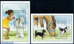 Nicaragua 1996 Dogs 2 S/s, Mint NH, Nature - Dogs - Nicaragua