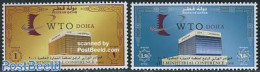 Qatar 2001 WTO Conference 2v, Mint NH - Qatar