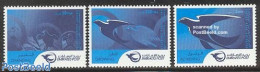 United Arab Emirates 2001 Development Of Postal Service 3v, Mint NH, Nature - Birds - Post - Poste