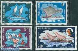 Wallis & Futuna 1972 Piroges Design 4v, Mint NH, Transport - Ships And Boats - Barcos