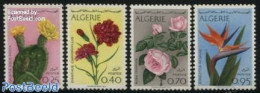 Algeria 1969 Flowers 4v, Mint NH, Nature - Cacti - Flowers & Plants - Roses - Neufs