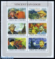 Comoros 2008 Van Gogh Paintings 6v M/s, Mint NH, Art - Modern Art (1850-present) - Paintings - Vincent Van Gogh - Comoren (1975-...)