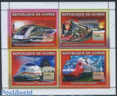 Guinea, Republic 2006 High Speed Trains 4v M/s, Mint NH, Transport - Railways - Trenes