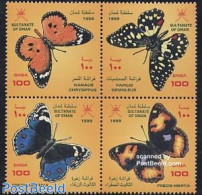 Oman 1999 Butterflies 4v [+], Mint NH, Nature - Butterflies - Omán