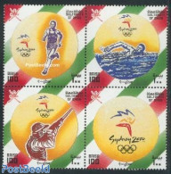 Oman 2000 Olympic Games Sydney 4v [+] Or [:::], Mint NH, Sport - Athletics - Olympic Games - Shooting Sports - Swimming - Athletics